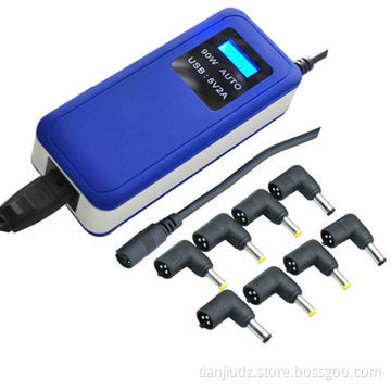 Multiple 90W Universal Laptop Adapters with Auto-voltage, USB 5V/2A, LCD Display